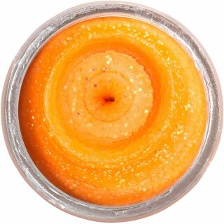 Berkley Power Bait Fluorecent Orange Garlic Glitter
