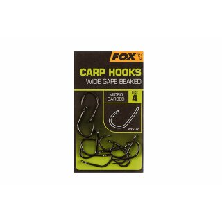 Fox Carp Hooks Wide Gape Beaked Size 6