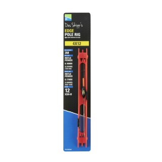 Preston Edge Pole Rig 4x12 0,19mm Hook 12