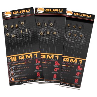 Guru QM1 Bait Band Ready Rigs 10cm Neu 2022 Gr.14/7lb/0,19mm