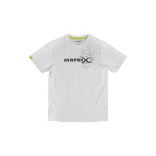 Matrix Hex Print T-Shirt White Size L