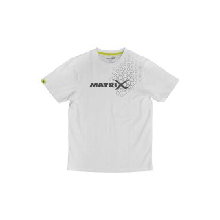 Matrix Hex Print T-Shirt White Size XL