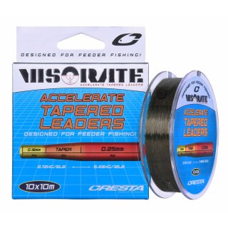 Cresta Visorate Accelerate Tapered Leaders 0,18-0,25mm 0,18mm-0,25mm