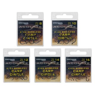 Drennan Acolyte carp Circle Hook Eyed Barbless Size 12