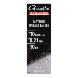 Gamakatsu Pro Commercial Method Hair Rig Banded 10cm Size 14