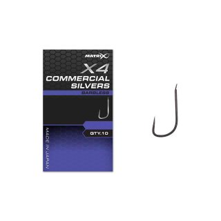 Matrix X4 Commercial Silvers Barbless Hook Size 20