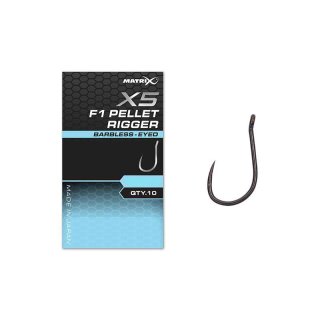 Matrix X5 F1 Pellet Rigger Barbless Hook Size 14