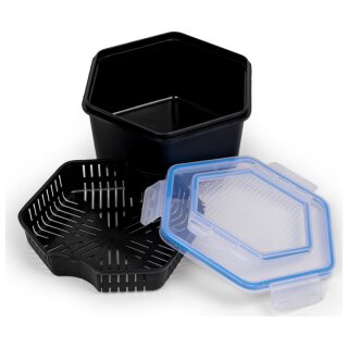Zebco Secure-Lock Bait Box 2 Liter incl. Sieb Gelochter Deckel