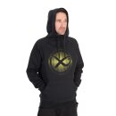 Matrix Large Fade Logo Hoody Black/Lime