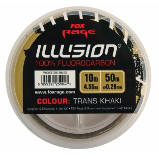 Fox Rage Illusion Soft Flurocarbon Trans Khaki - 0,25mm 3,66kg