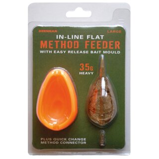 Drennan In-Line Flat Method Feeder Set Groß 25g