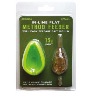Drennan In-Line Flat Method Feeder Set Klein - 15g