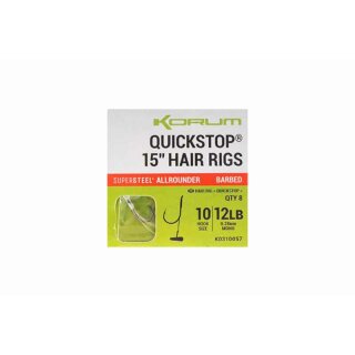 Korum Big Fish Quickstops Hair Rigs 38cm - Gr.12