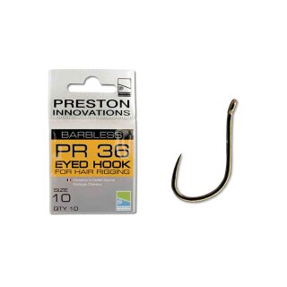 Preston PR 36 Eyed Hook For Hair Rigging Gr.16