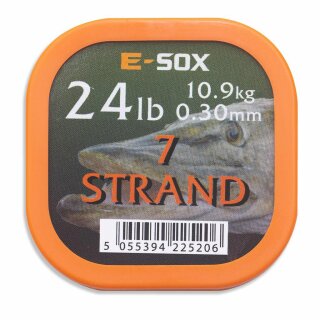 Drennan 7 Strand Pike Wire Stahlvorfach 28lb 12,7kg