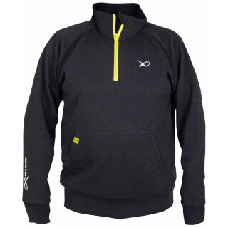 Matrix Minimal Black Marl 1/4 Zip Sweater XX Large