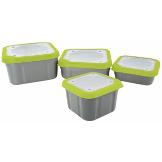 Matrix Grey/Lime Bait Boxes Solid Tops Geschlossener Deckel - 1,89 Liter